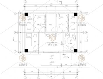 晉安組合式移動(dòng)廁所平面圖紙